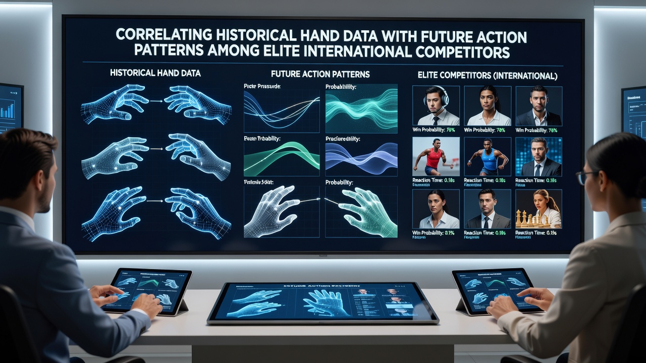 Data analysts examining player action patterns from international poker tournament records