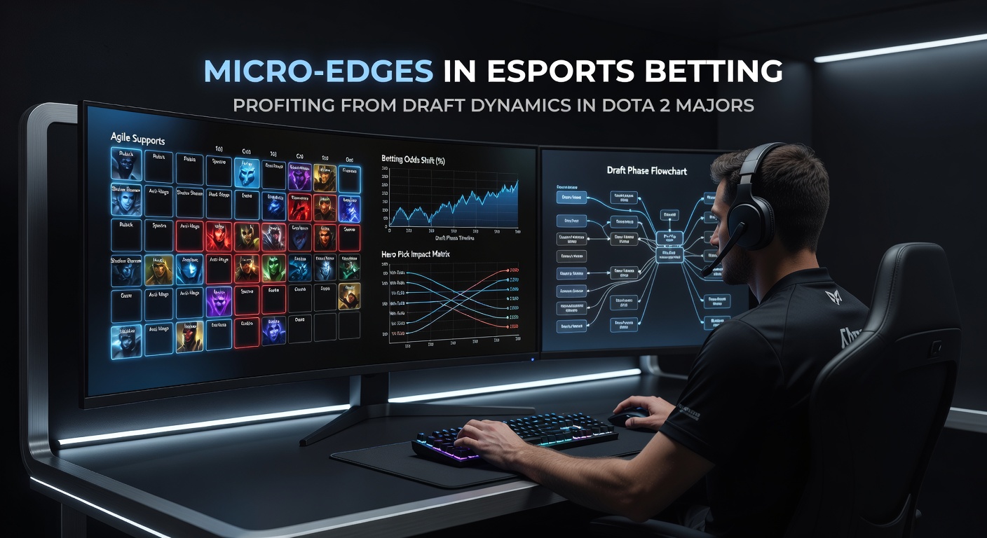 Close-up of a Dota 2 draft screen from a Major grand finals, showing banned heroes, picked carries, and support synergies with team logos overlaid